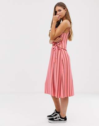 Glamorous midi wrap skirt in tonal stripe co-ord