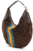 Thumbnail for your product : Gucci What Goes Around Comes Around Velour Stripe Hobo