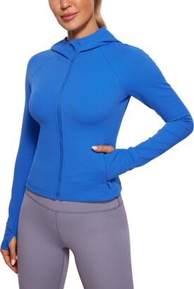 CRZ YOGA Women's Butterluxe Full Zip Hoodies Jackets Sport Hooded