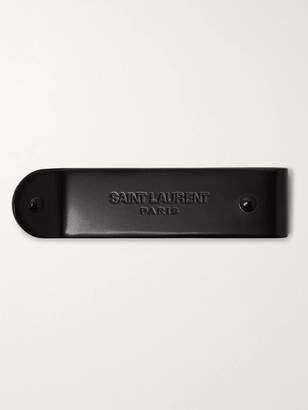 Portadoll Leather Money Clip Wallet in Black - Saint Laurent
