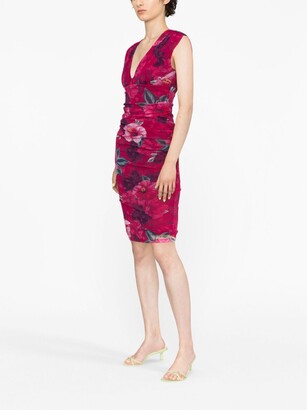 Pinko Hibiscus-print midi dress