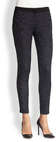 Thumbnail for your product : Rebecca Taylor Leopard Jacquard Skinny Pants