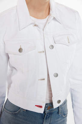 J Brand Faye Cropped Jacket In White