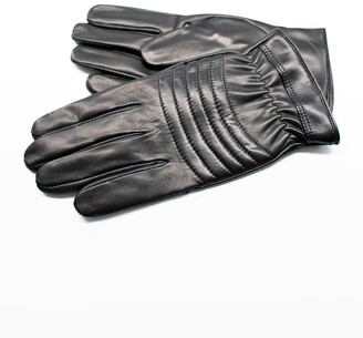 Details about   NWT Men's SURELL Black Genuine Leather Designer Gloves #3195P Size XL 