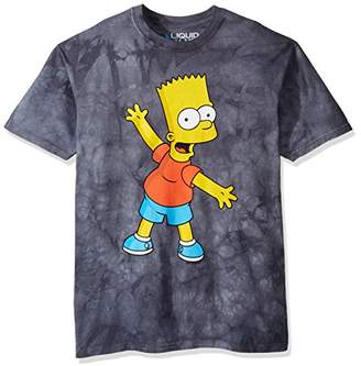 Liquid Blue Men's Simpsons Bart Character Tie Dye Short Sleeve T-Shirt