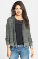 Thumbnail for your product : BP Reverse Terry Sweater Jacket (Juniors)