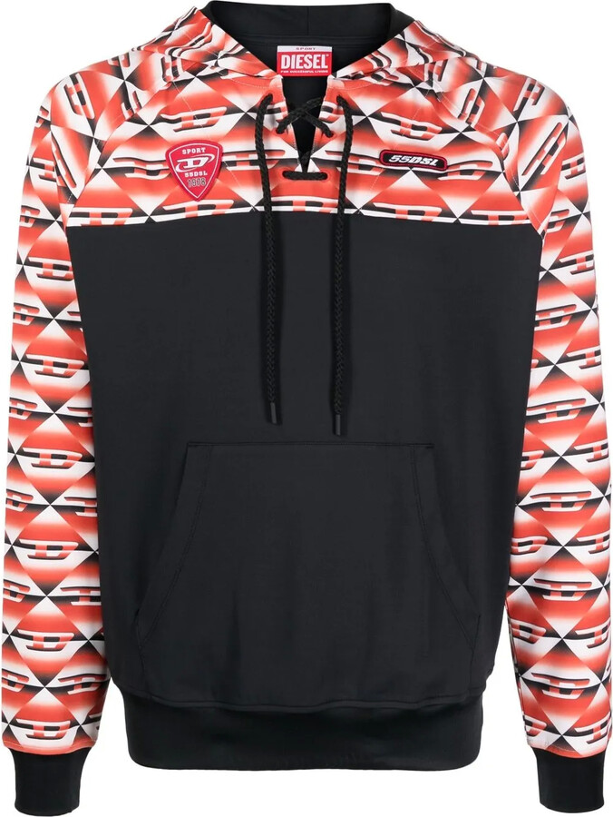 Monogram Panelled Hoodie