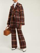 Thumbnail for your product : Acne Studios Oversized Checked Wool Blend Coat - Womens - Brown Multi