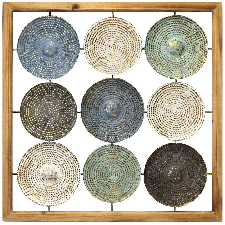 Stratton Home Multi Wood Frame & Metal Plates Wall Art ShopStyle