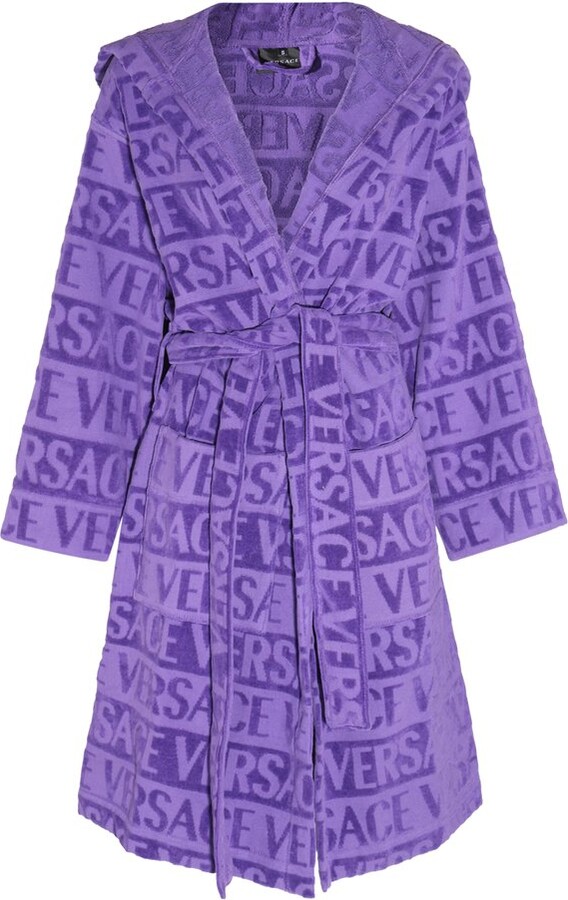 Versace Monogram Belted Bathrobe ShopStyle Chemises