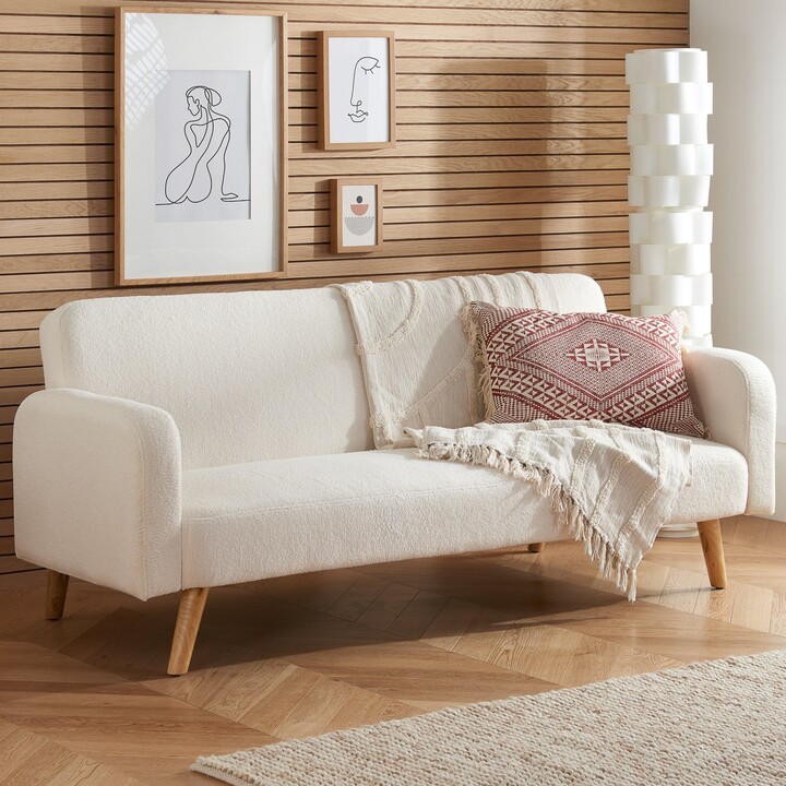 Dunelm Micah Ivory Sherpa Sofa Bed White ShopStyle