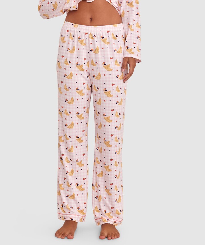 Bras N Things Butter Berries Long Pant Print/Pink Print/Pink