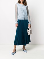 Thumbnail for your product : RED Valentino point d'Esprit tulle sleeved cardigan