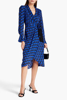 Thumbnail for your product : Diane von Furstenberg Anuj wrap-effect printed crepe de chine midi dress