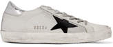 Thumbnail for your product : Golden Goose Superstar Glittered Mesh And Distressed Leather Sneakers - Off-white