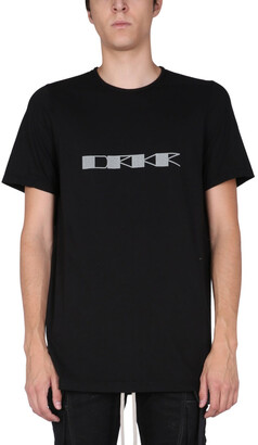 Rick Owens Logo Print Crewneck T-Shirt - ShopStyle