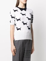 Thumbnail for your product : Thom Browne Hector intarsia-knit top