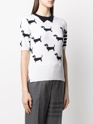 Thom Browne Hector intarsia-knit top
