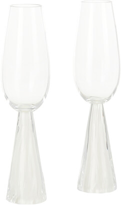 Stories of Italy Transparent & Off-White Tempo Flutes Set