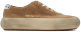 Thumbnail for your product : Golden Goose Brown Shearling Space Star Sneakers