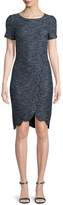 St. John Collection Twinkle Textured-Knit Scallop Dress