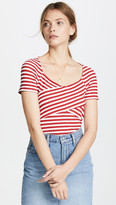 Thumbnail for your product : Three Dots Nantucket Stripe Crossover Top