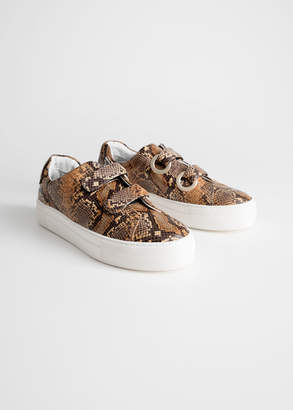 And other stories Snake Scratch Strap Sneakers