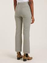 Thumbnail for your product : ALEXACHUNG Houndstooth Wool-blend Trousers - Womens - Black White