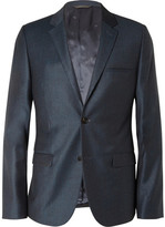 Thumbnail for your product : Calvin Klein Collection Navy Slim-Fit Wool-Flannel Suit