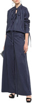 Thumbnail for your product : Osman Striped Cotton-poplin Wide-leg Pants