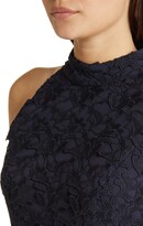 Thumbnail for your product : Eliza J Lace Asymmetric Hem Mock Neck Dress