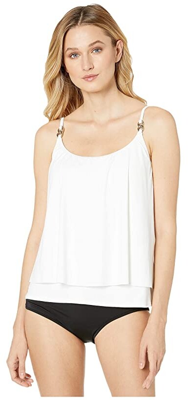 Solid White Tankini Top | Shop The Largest Collection | ShopStyle