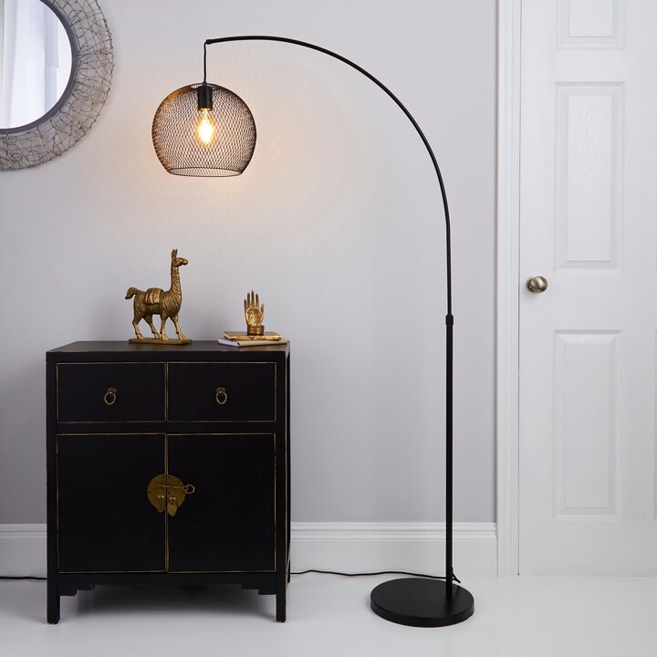 Dunelm Harrison Arc Black Floor Lamp Black ShopStyle