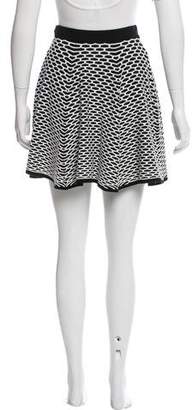 Intermix Textured Pattern Mini Skirt