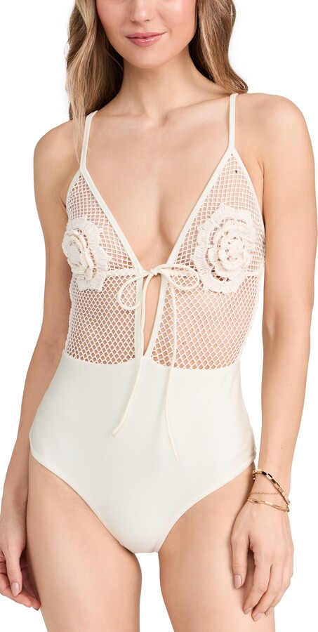 PatBO Floral Crochet One Piece