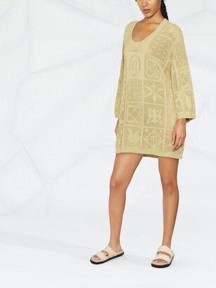 Nanushka Crochet Motif-Pattern Mini Dress