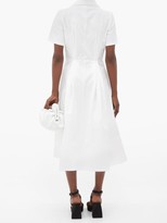 Thumbnail for your product : Art School Nurse Panelled Cotton-poplin Midi Dress - White