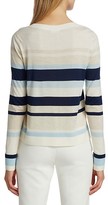 Thumbnail for your product : Akris Punto Striped Long-Sleeve Wool Sweater