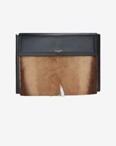 Thumbnail for your product : Nina Ricci 'Mies' Genuine Kangaroo Fur & Leather Clutch
