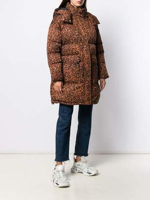 Calvin Klein leopard print parka coat