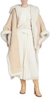 Thumbnail for your product : Chloé Dyed Shearling & Leather Zip Coat
