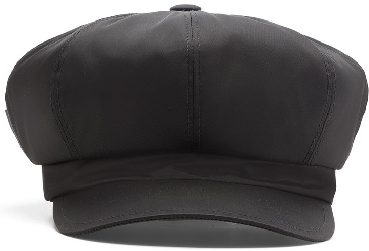 Prada Logo-Plaque Breton Cap - ShopStyle Hats