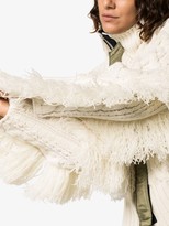 Thumbnail for your product : Sacai Fringed Cable-Knit Sweater