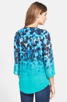 Thumbnail for your product : Chaus Ombré Animal Print Pintuck Blouse