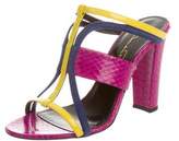 Thumbnail for your product : Oscar de la Renta Python Lonni Sandals w/ Tags