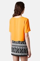 Thumbnail for your product : Topshop 'Pasha' Side Split Crop Tee