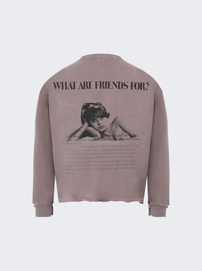 Enfants Riches Deprimes Flowers Of Anger Long Sleeve Tee Antique Brown