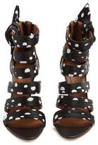 Thumbnail for your product : Malone Souliers X Emanuel Ungaro Joan Polka Dot Sandals - Womens - Black White