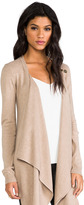 Thumbnail for your product : LAmade Cashmere Silk Sweater Button Drape Cardi Sweater