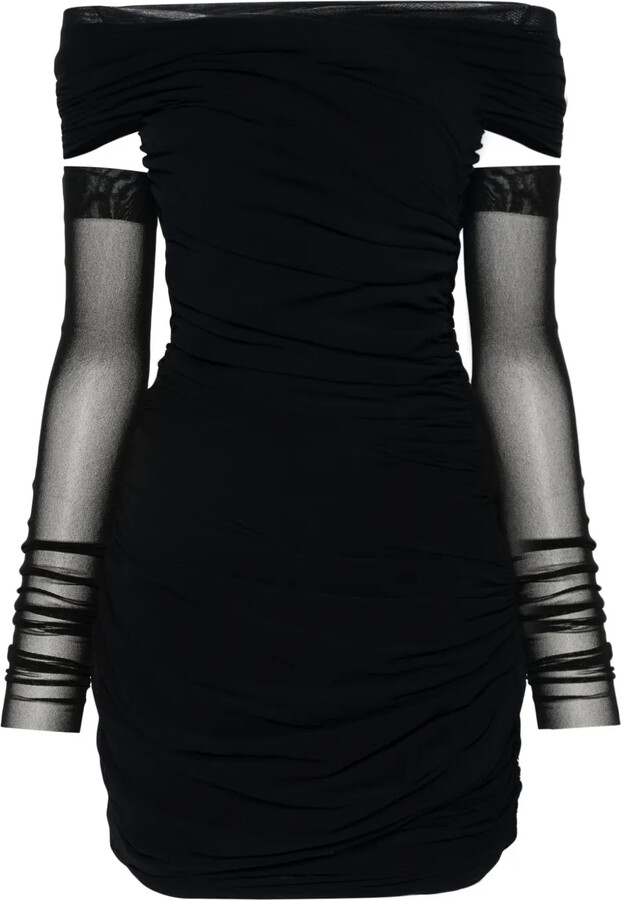 Philosophy di Lorenzo Serafini Short Dress In Black Mesh